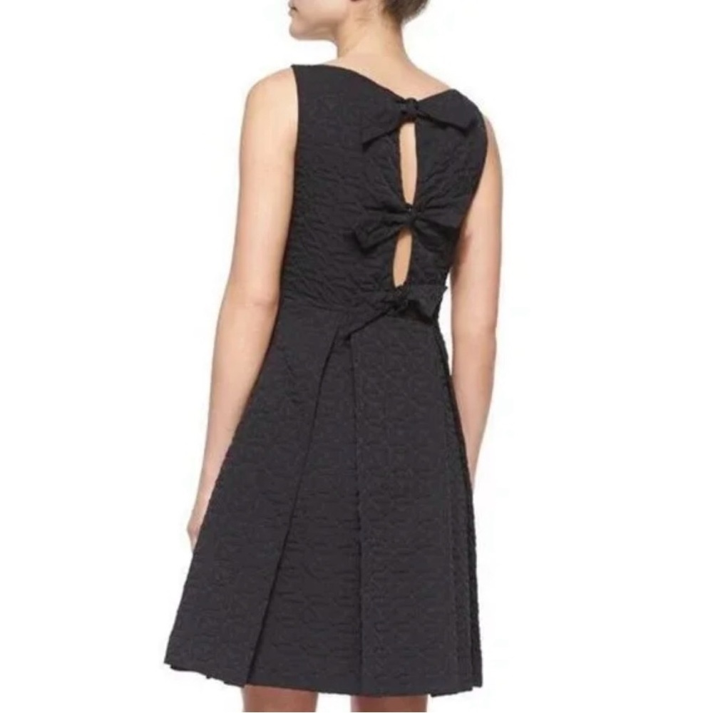 Armani Collezioni Elegant Black Bow Backless Dress